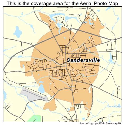 Aerial Photography Map of Sandersville, GA Georgia