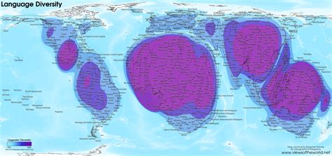 Cartogram of world language diversity [2500 x 1177] : r/MapPorn