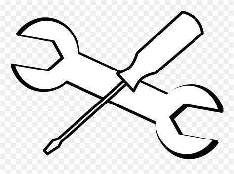 Spanner Clipart Black And White - Png Download (#5721339) - PinClipart