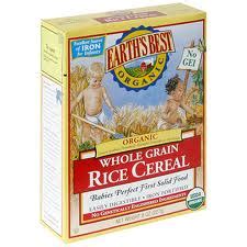 Sprout's Green Family: Earth's Best Organic Rice Cereal