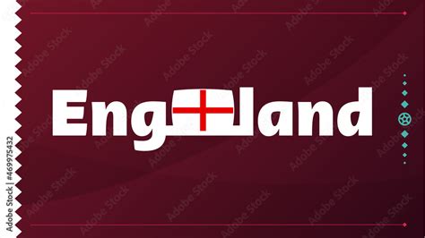 england flag and text on 2022 football tournament background. Vector ...