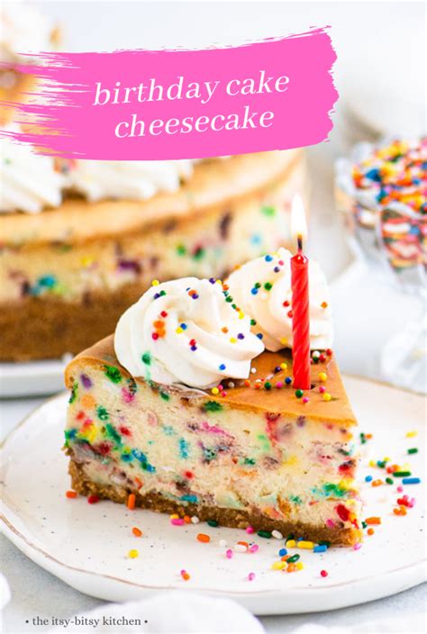 Birthday Cake Cheesecake - The Itsy-Bitsy Kitchen