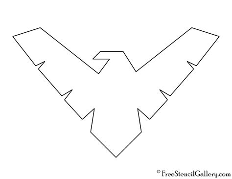 Nightwing Symbol Stencil | Free Stencil Gallery