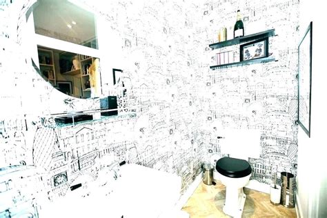 Quirky Wallpaper In Bathroom - 990x660 Wallpaper - teahub.io