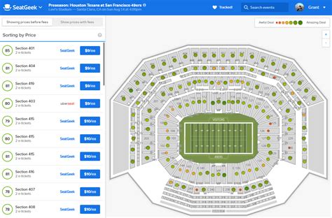 49ers Preseason Game SeatGeek | Travel with Grant