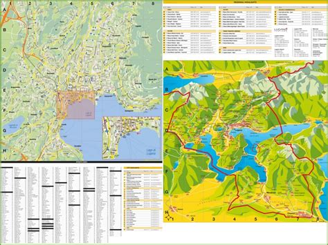 Large detailed tourist map of Lugano - Ontheworldmap.com