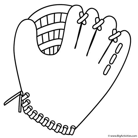 Baseball Glove - Coloring Page (Sports)