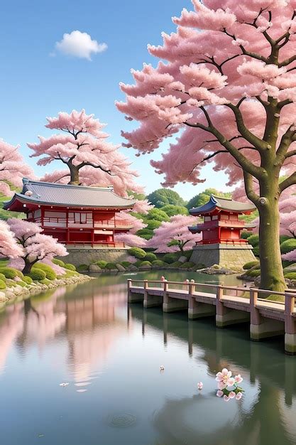 Premium AI Image | Beautiful digital photo of Japan's cherry blossom ...