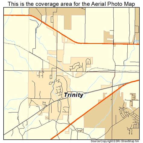 Aerial Photography Map of Trinity, AL Alabama