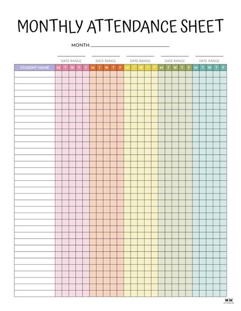 Printable Attendance Chart For Church - vrogue.co