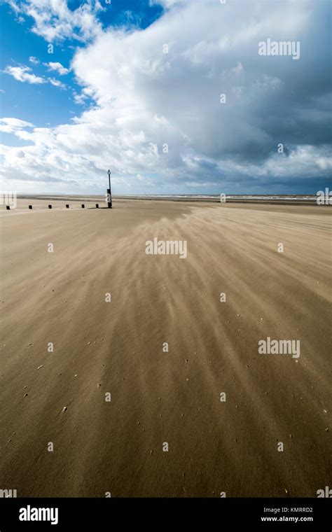 Rhyl beach on the North Wales Coast Stock Photo - Alamy