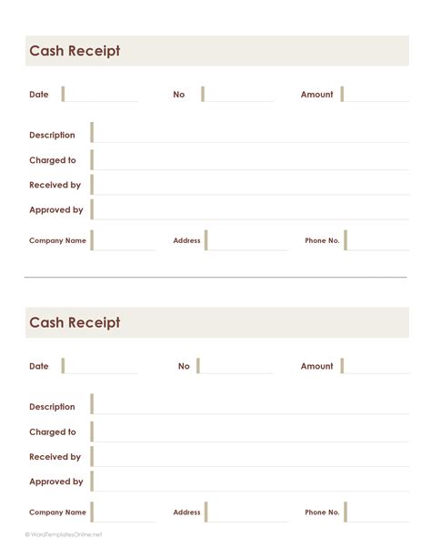 21 Free Cash Receipt Templates (Word, Excel and PDF)