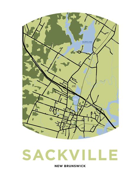 Sackville, New Brunswick Map Print – Jelly Brothers