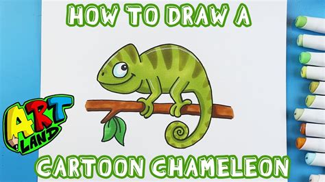 Comment dessiner un caméléon de dessin animé