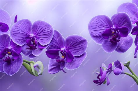 Premium AI Image | Purple orchids on a purple background