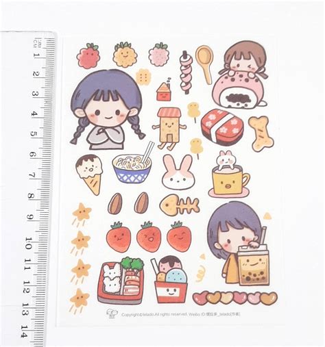 Kawaii Sticker Set Cute Stickers Journal Stickers Kawaii | Etsy