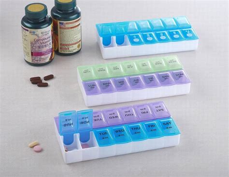 2 Week Colored Pill Box Pills Organizer Medicine Storage Box - China ...