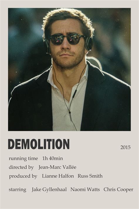 Demolition movie poster | Good movies to watch, Movies to watch, New movies to watch