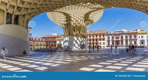 Panorama of the Modern Architecture of the Metropol Parasol in Sevilla ...