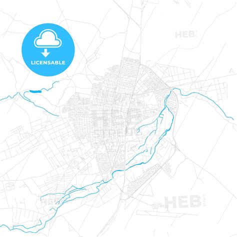 Calama, Chile PDF vector map with water in focus - HEBSTREITS Sketches ...