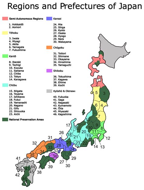 Prefectures Of Japan Map