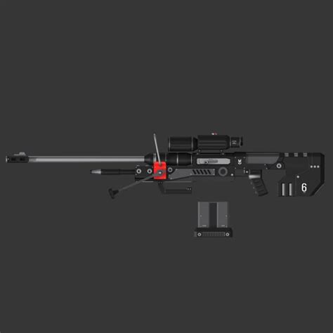 3d model halo 3 sniper rifle