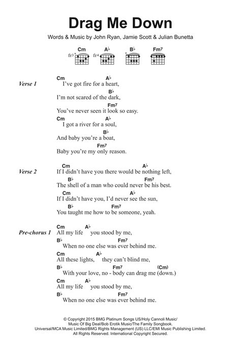 Drag Me Down by One Direction - Guitar Chords/Lyrics - Guitar Instructor