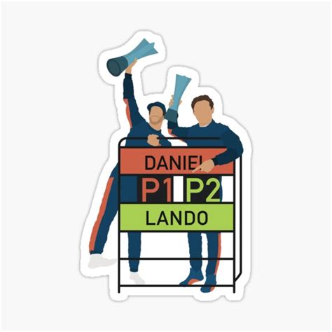 "Daniel Ricciardo & Lando Norris" Sticker for Sale by sararchive ...