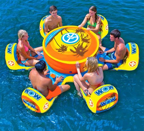 This Floating Island 6 Person Pool Float Table With Cooler Is Perfect For Epic Pool Parties ...