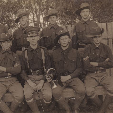 [Group of Australian soldiers, or soldier-cadets] [postcard, WW1 era ...