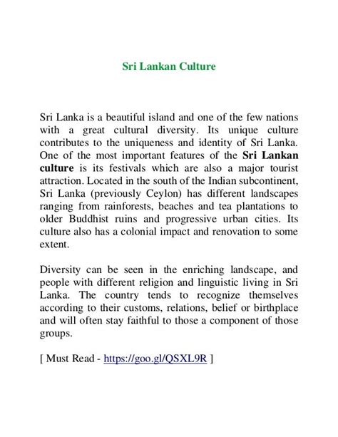 Sri lankan culture