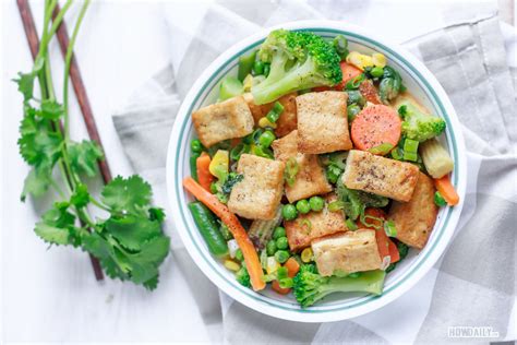 Step-by-step Tofu Stir-fry With Vegetable Recipe - Simple Vegan Meal