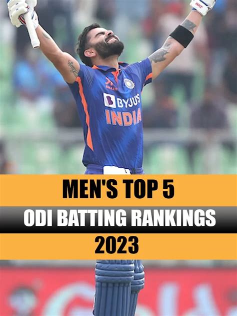 Men's Top 5 ODI Batting Rankings 2023 | Skyexch