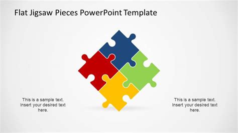 Editable Flat Jigsaw Pieces PowerPoint Template - SlideModel