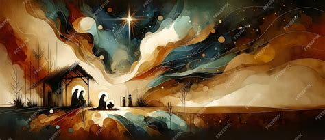 Premium AI Image | Watercolor painting Nativity scene in Bethlehem ...