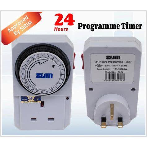 (SIRIM APPROVED) Programme Timer Socket Plug/Soket Plug Program ...