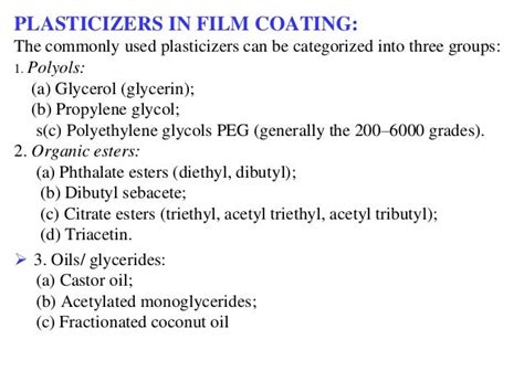 Plasticizer class ppt