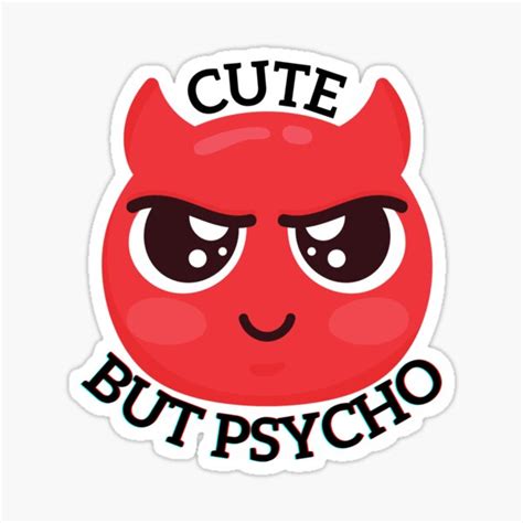 "Evil Smile Emoji | Cute But Psycho" Sticker for Sale by ...