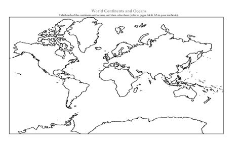 38 Free Printable Blank Continent Maps - Kitty Baby Love