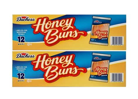 Duchess Honey Buns, 2 Pack - 12 Individually Labeled Buns (3 oz. each) per Box - Walmart.com