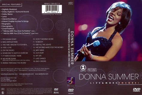 Capas Shows Internacional: Donna Summer - Live & More Encore