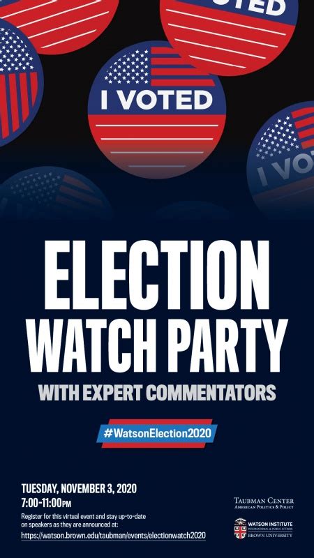 Election Night Watch Party with Expert Commentators | Taubman Center ...