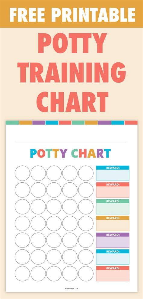 Free Printable Potty Training Chart | Free Instant Download