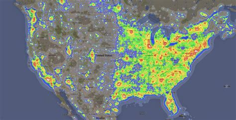 Light Pollution in the US - Vivid Maps