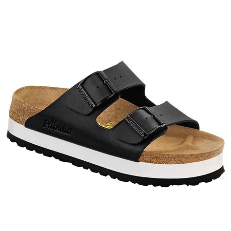 Birkenstock Arizona Platform Birkoflor Sandals Black Womens | Natural ...