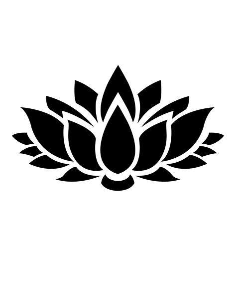 Pack of 3 Lotus Flower Stencils Made from 4 Ply Mat Board, 16x20, 11x14 ...