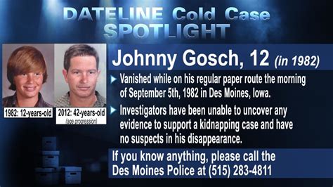 COLD CASE SPOTLIGHT: Johnny Gosch - NBC News