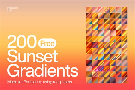 200 Free Sunset Photoshop Gradients