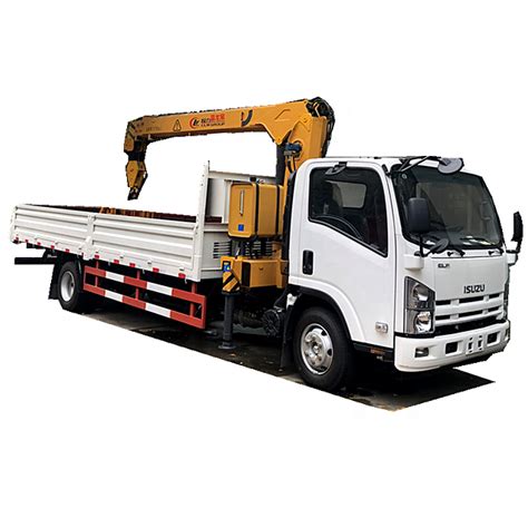 ISUZU elf 5ton truck with crane - fuel truck,sewage suction truck,garbage truck,wrecker tow ...