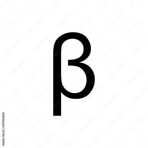 Greek alphabet : beta signage icon Stock Vector | Adobe Stock